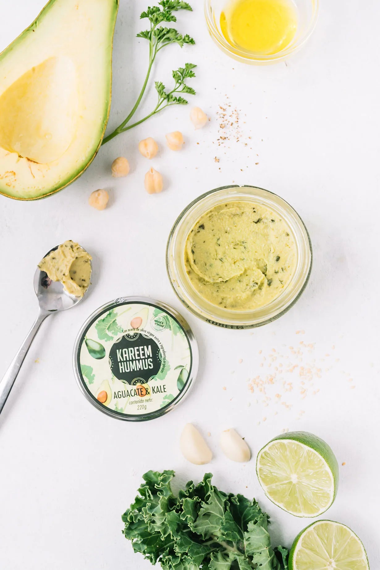 Hummus Aguacate y Kale