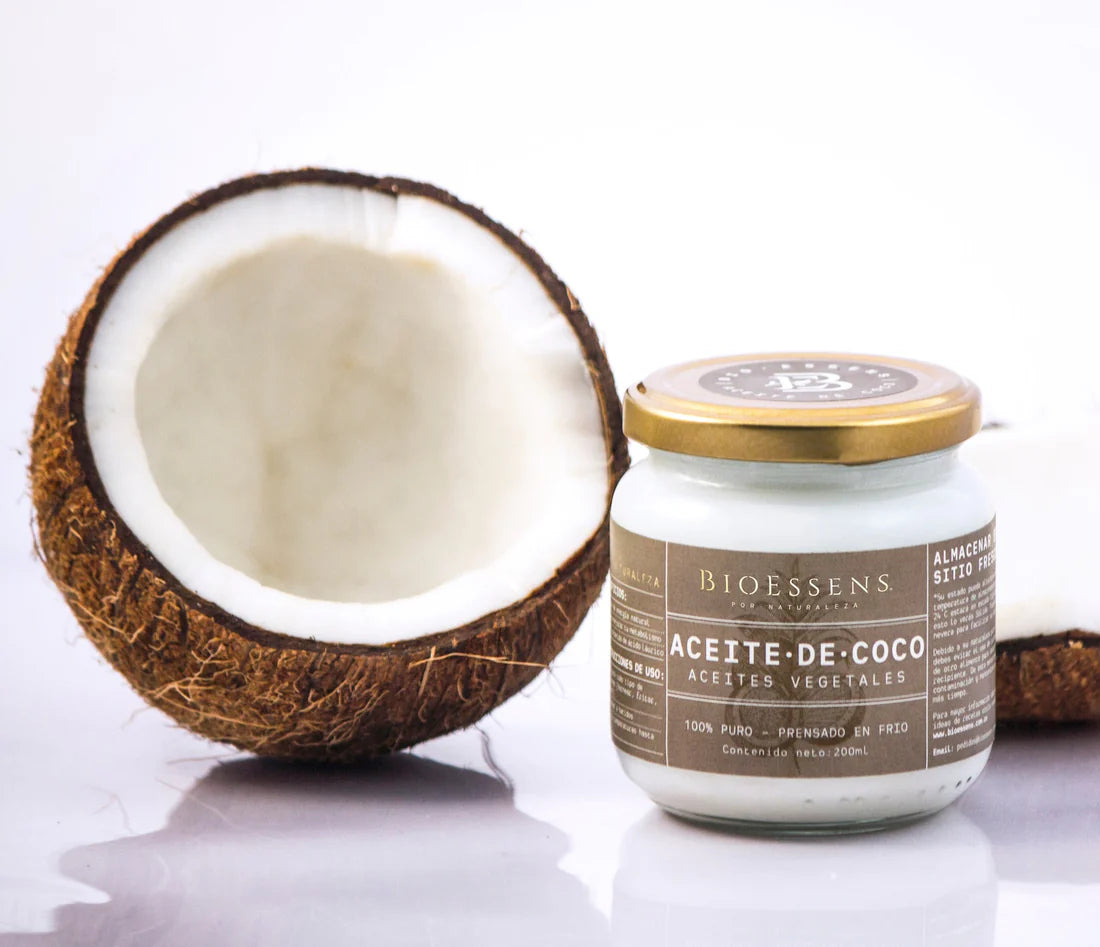 Aceite de coco prensado en Frío