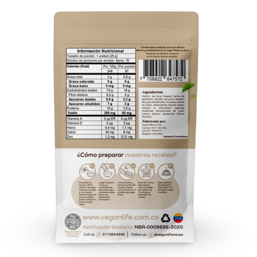 Mezcla para torta sabor chocolate